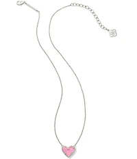 Kendra Scott Ari Heart Silver Short Pendant Necklace