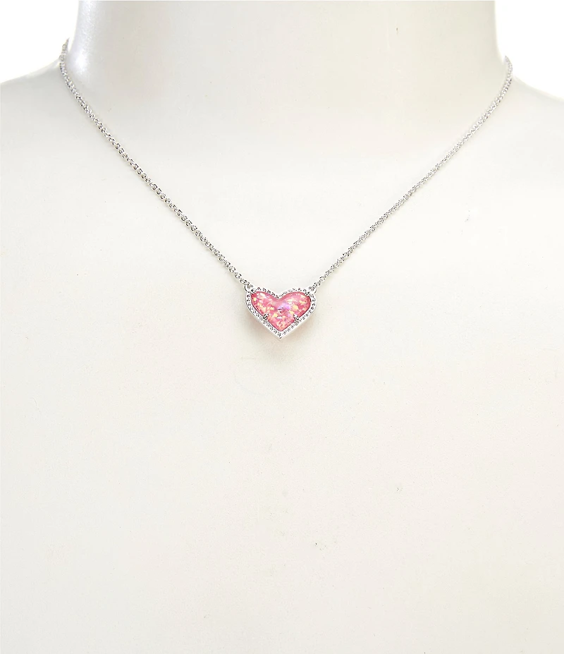 Kendra Scott Ari Heart Silver Short Pendant Necklace