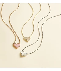 Kendra Scott Ari Drusy Heart Short Gold Pendant Necklace