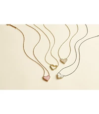 Kendra Scott Ari Drusy Heart Short Gold Pendant Necklace
