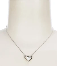 Kendra Scott Ari Heart Silver Short Pendant Necklace