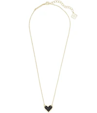 Kendra Scott Ari Drusy Heart Short Gold Pendant Necklace