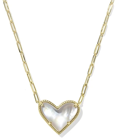 Kendra Scott Ari Heart Statement Short Pendant Necklace