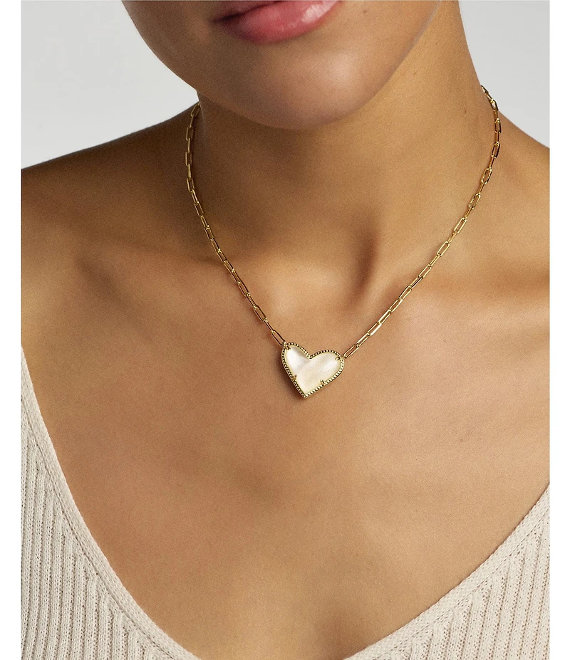 Kendra Scott Ari Heart Statement Short Pendant Necklace