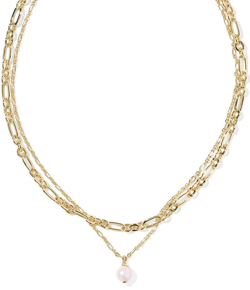 Kendra Scott Ashton Freshwater Pearl Short Multi Strand Necklace