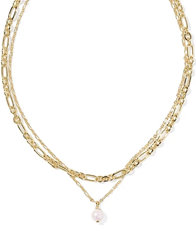 Kendra Scott Ashton Freshwater Pearl Short Multi Strand Necklace