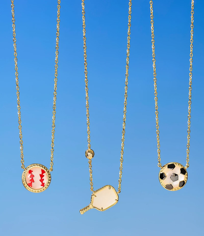 Kendra Scott Baseball Novelty Short Pendant Necklace
