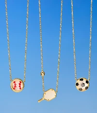 Kendra Scott Baseball Novelty Short Pendant Necklace