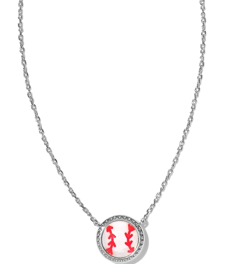 Kendra Scott Baseball Novelty Short Pendant Necklace