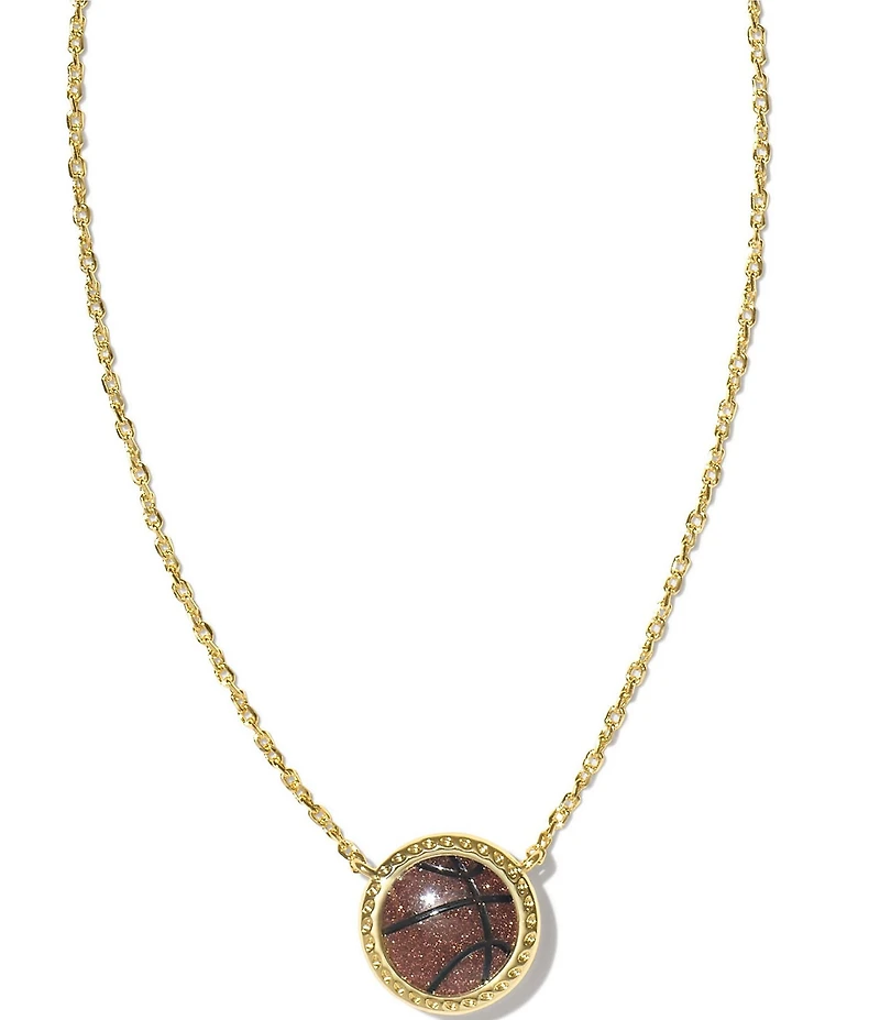 Kendra Scott Basketball Novelty Short Pendant Necklace