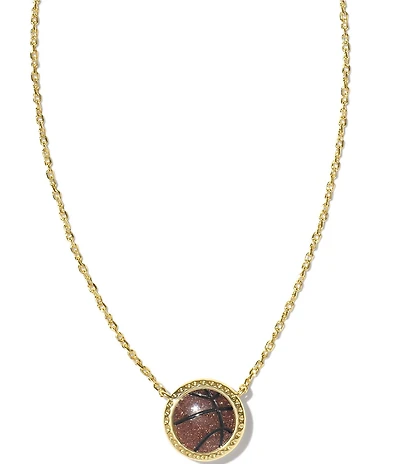Kendra Scott Basketball Novelty Short Pendant Necklace