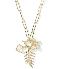 Kendra Scott Bianca Butterfly Palm Leaf Charm Short Chain Pendant Necklace