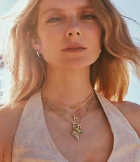 Kendra Scott Bianca Butterfly Palm Leaf Charm Short Chain Pendant Necklace