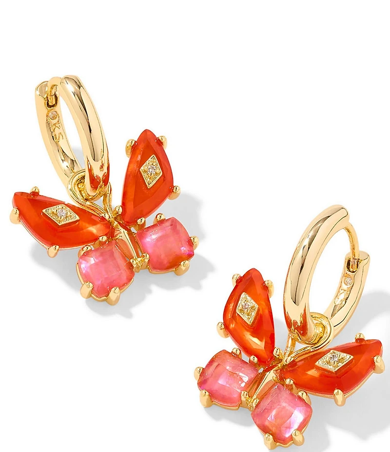 Kendra Scott Bianca Butterfly Huggie Hoop Drop Earrings