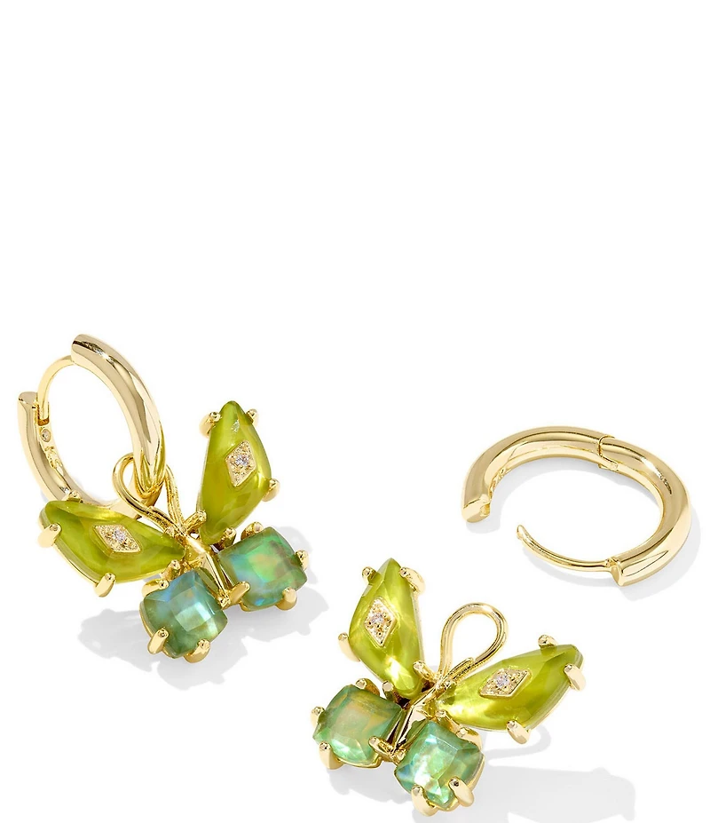 Kendra Scott Bianca Butterfly Huggie Hoop Drop Earrings