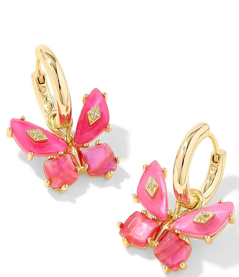 Kendra Scott Bianca Butterfly Huggie Hoop Drop Earrings