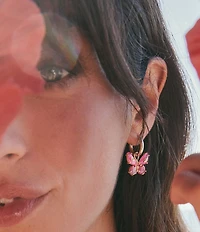 Kendra Scott Bianca Butterfly Huggie Hoop Drop Earrings