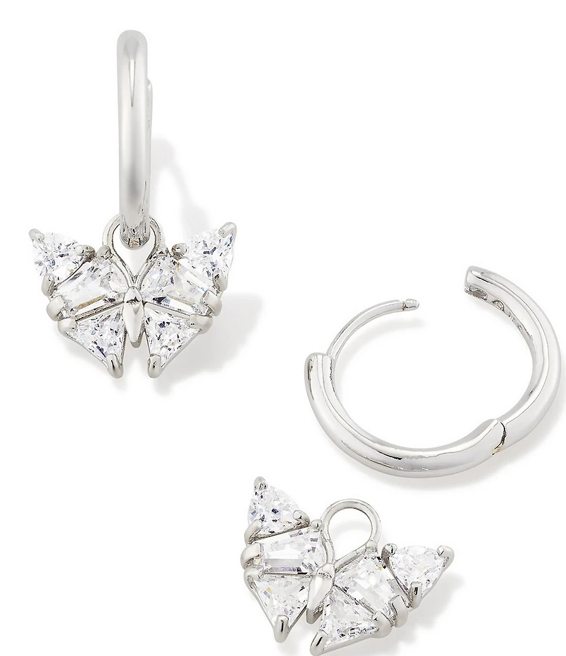 Kendra Scott Blair Butterfly Huggie Hoop Drop Earrings