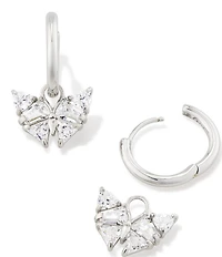 Kendra Scott Blair Butterfly Huggie Hoop Drop Earrings