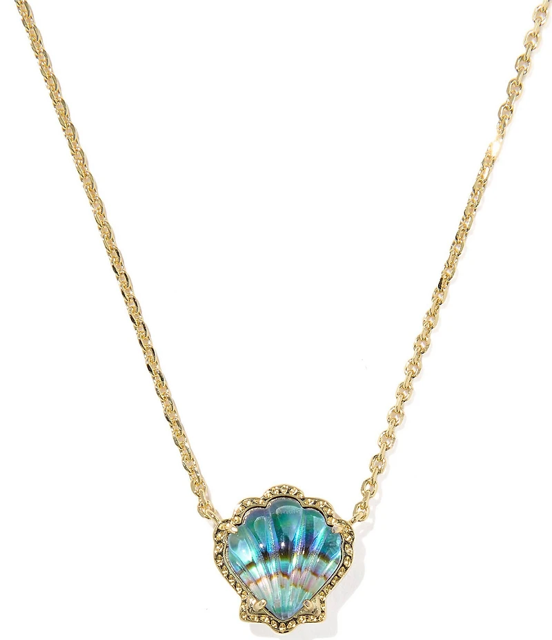 Kendra Scott Brynne Abalone Shell 14k Gold Vermeil Short Pendant Necklace