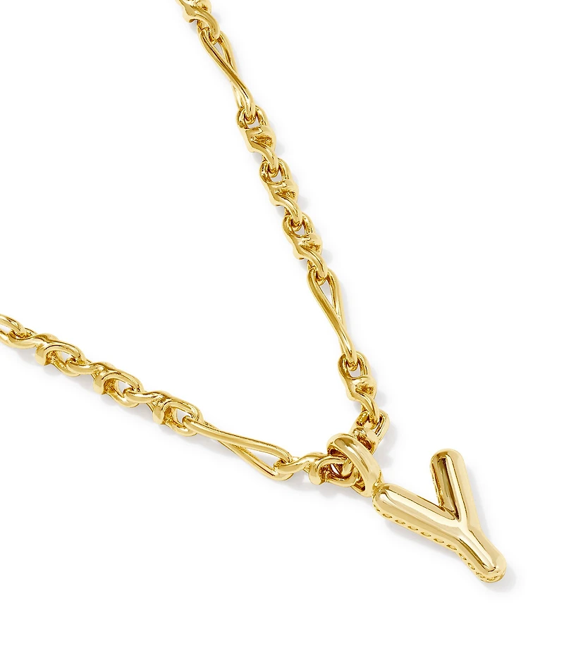 Kendra Scott Bubble Gold Letter Short Initial Pendant Necklace
