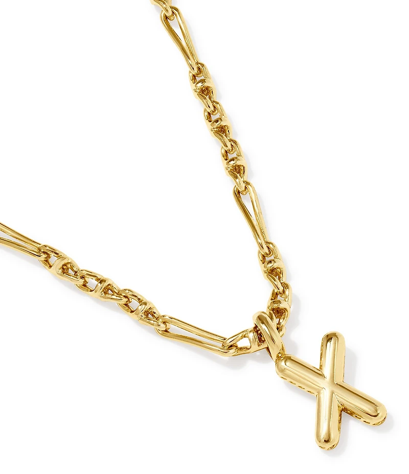 Kendra Scott Bubble Gold Letter Short Initial Pendant Necklace