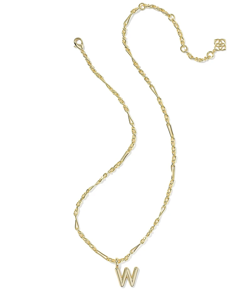 Kendra Scott Bubble Gold Letter Short Initial Pendant Necklace