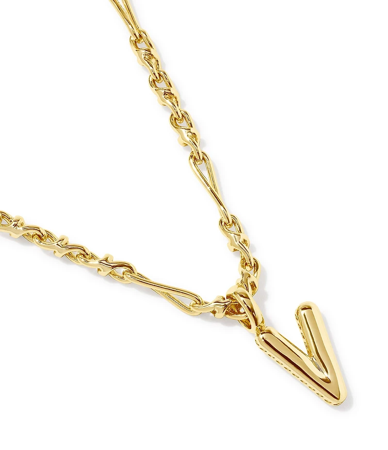 Kendra Scott Bubble Gold Letter Short Initial Pendant Necklace