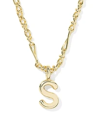 Kendra Scott Bubble Gold Letter Short Initial Pendant Necklace