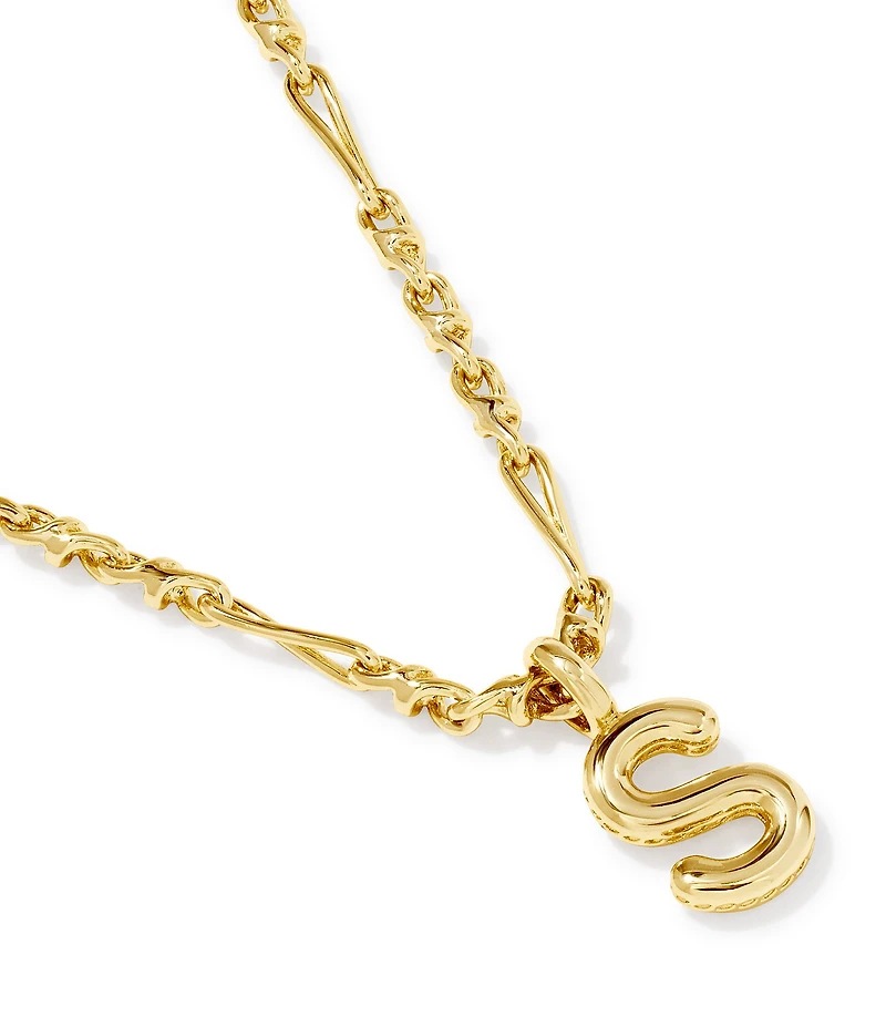 Kendra Scott Bubble Gold Letter Short Initial Pendant Necklace