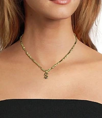 Kendra Scott Bubble Gold Letter Short Initial Pendant Necklace