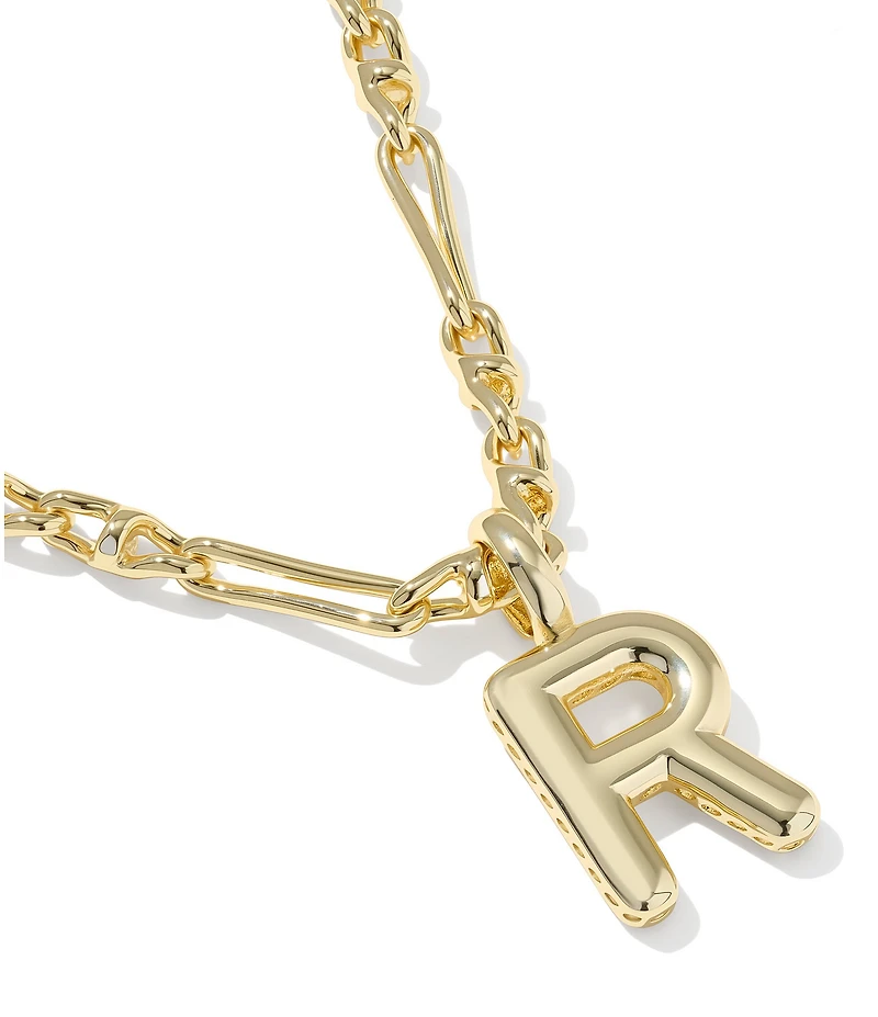 Kendra Scott Bubble Gold Letter Short Initial Pendant Necklace