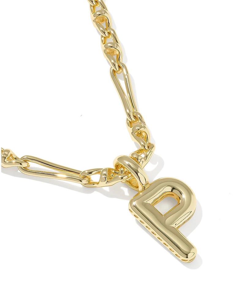 Kendra Scott Bubble Gold Letter Short Initial Pendant Necklace