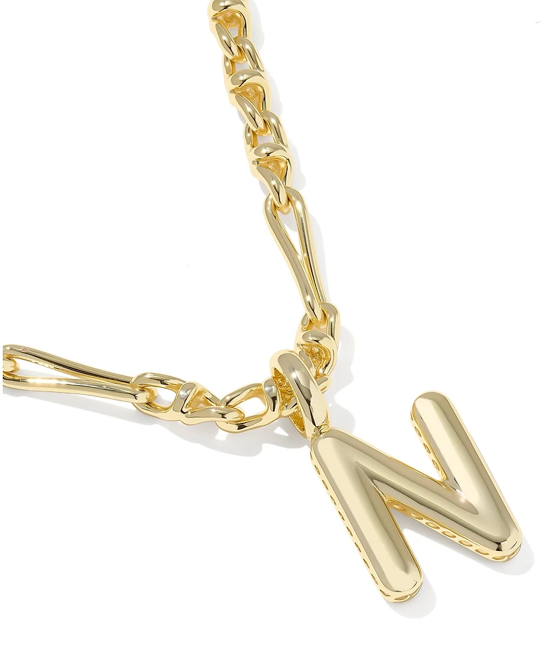 Kendra Scott Bubble Gold Letter Short Initial Pendant Necklace