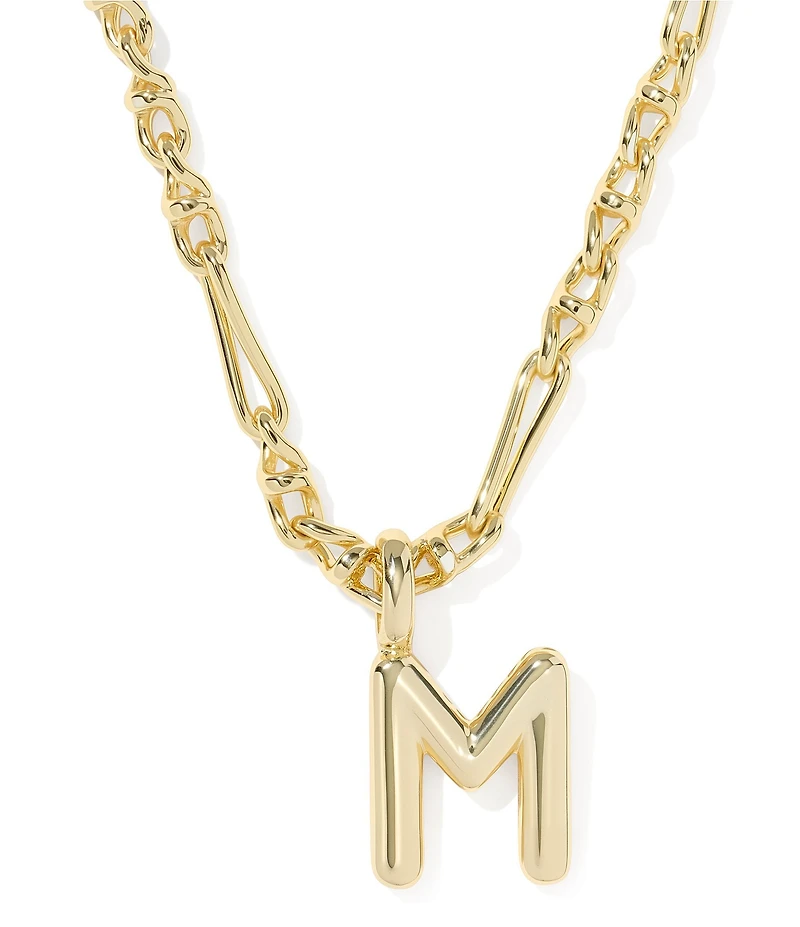 Kendra Scott Bubble Gold Letter Short Initial Pendant Necklace
