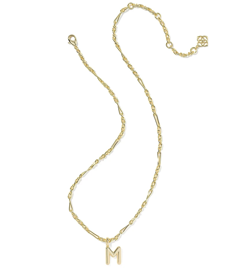Kendra Scott Bubble Gold Letter Short Initial Pendant Necklace