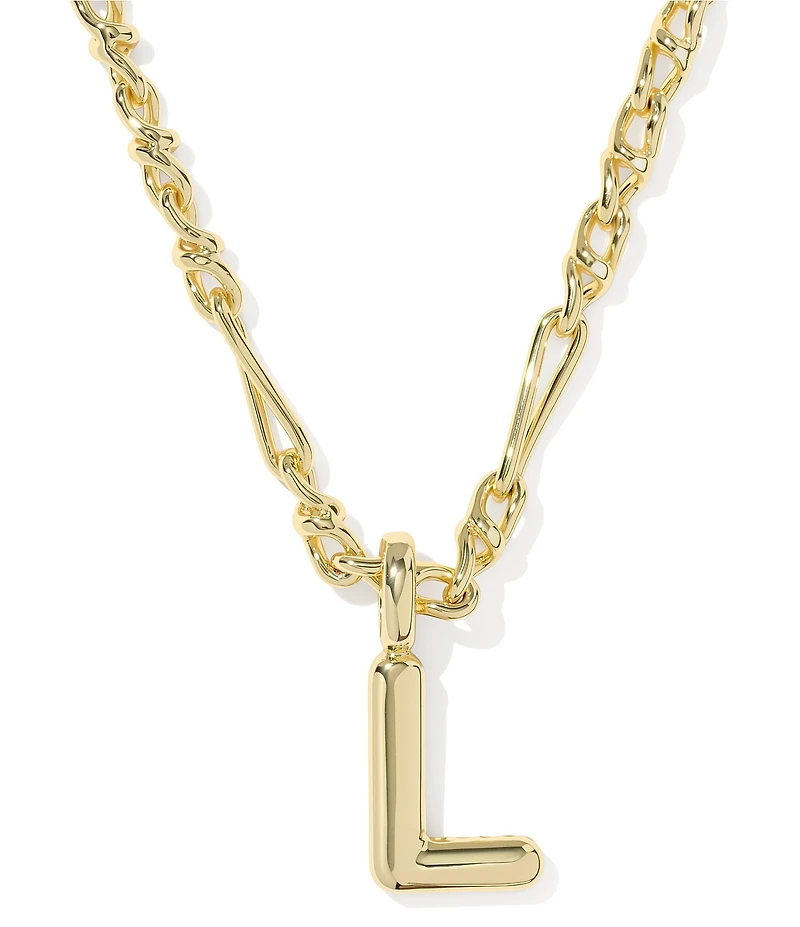 Kendra Scott Bubble Gold Letter Short Initial Pendant Necklace
