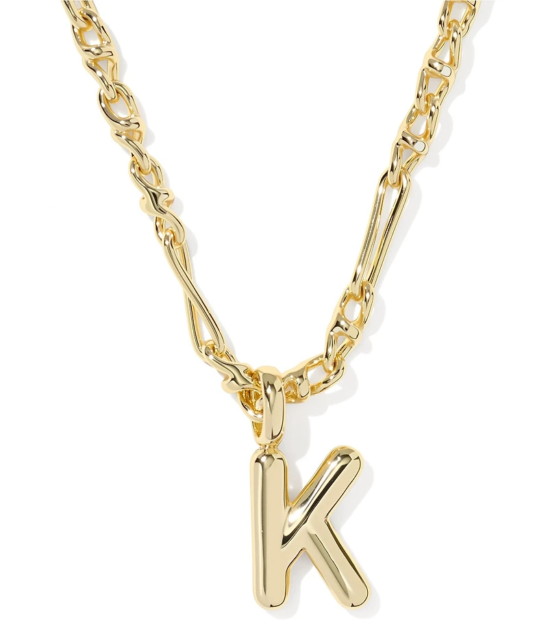Kendra Scott Bubble Gold Letter Short Initial Pendant Necklace