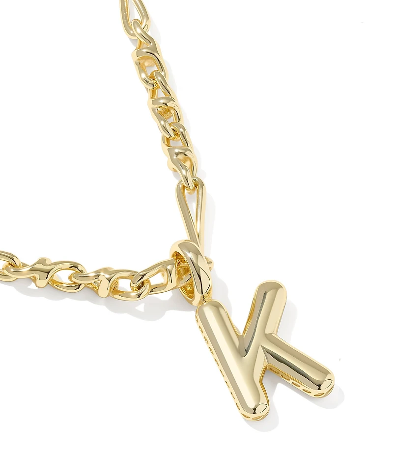 Kendra Scott Bubble Gold Letter Short Initial Pendant Necklace