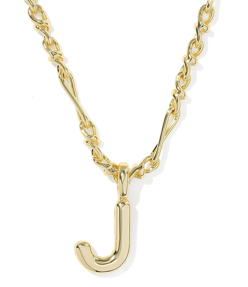 Kendra Scott Bubble Gold Letter Short Initial Pendant Necklace