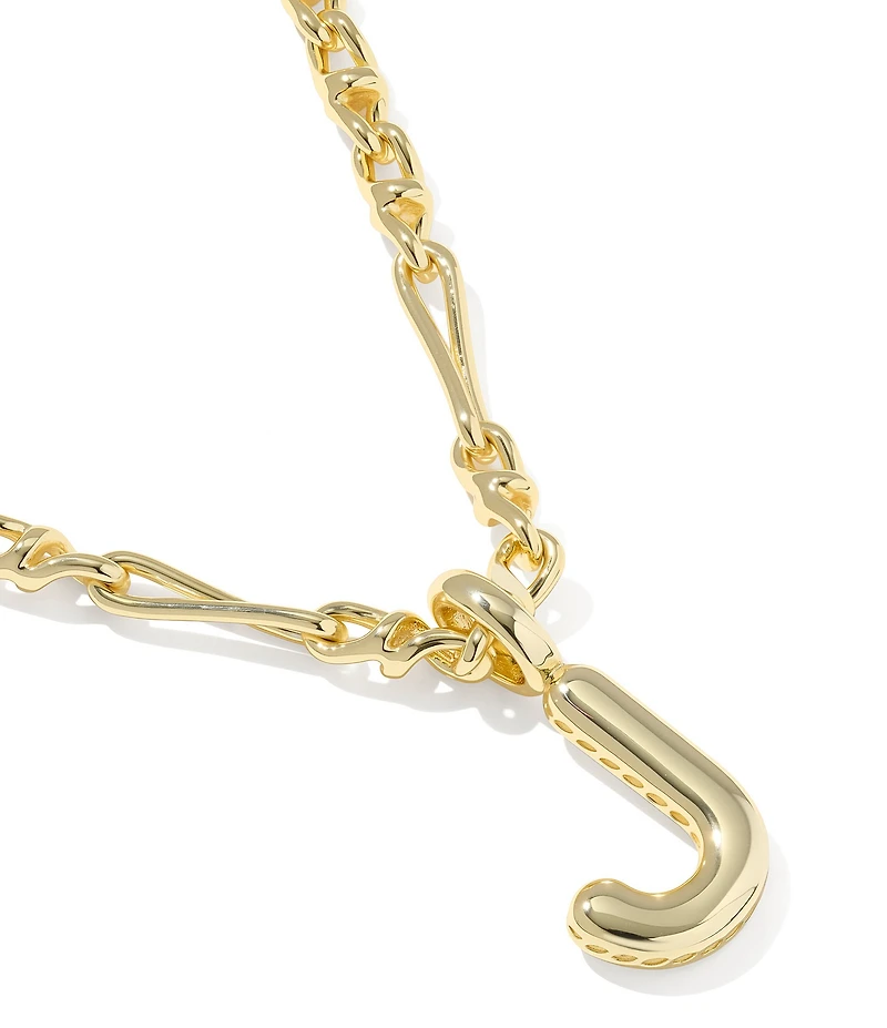 Kendra Scott Bubble Gold Letter Short Initial Pendant Necklace