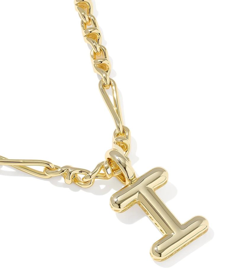 Kendra Scott Bubble Gold Letter Short Initial Pendant Necklace