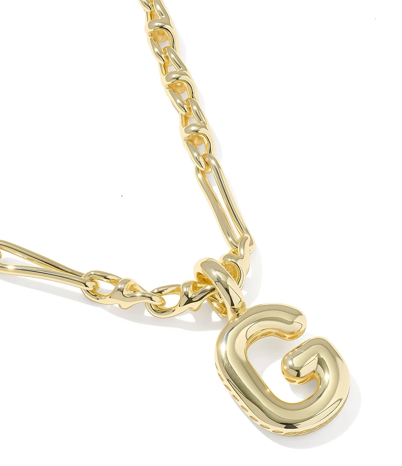 Kendra Scott Bubble Gold Letter Short Initial Pendant Necklace