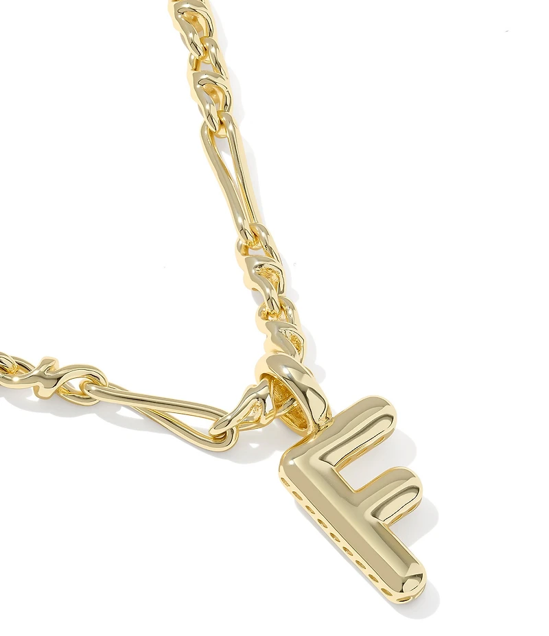 Kendra Scott Bubble Gold Letter Short Initial Pendant Necklace
