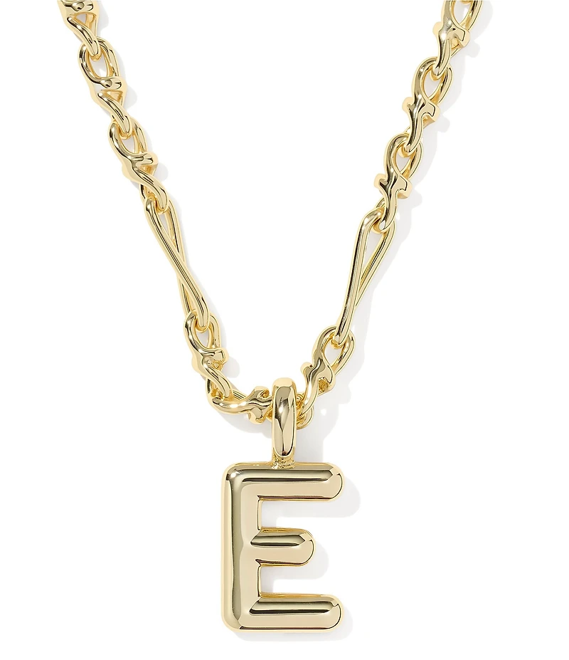 Kendra Scott Bubble Gold Letter Short Initial Pendant Necklace
