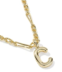 Kendra Scott Bubble Gold Letter Short Initial Pendant Necklace