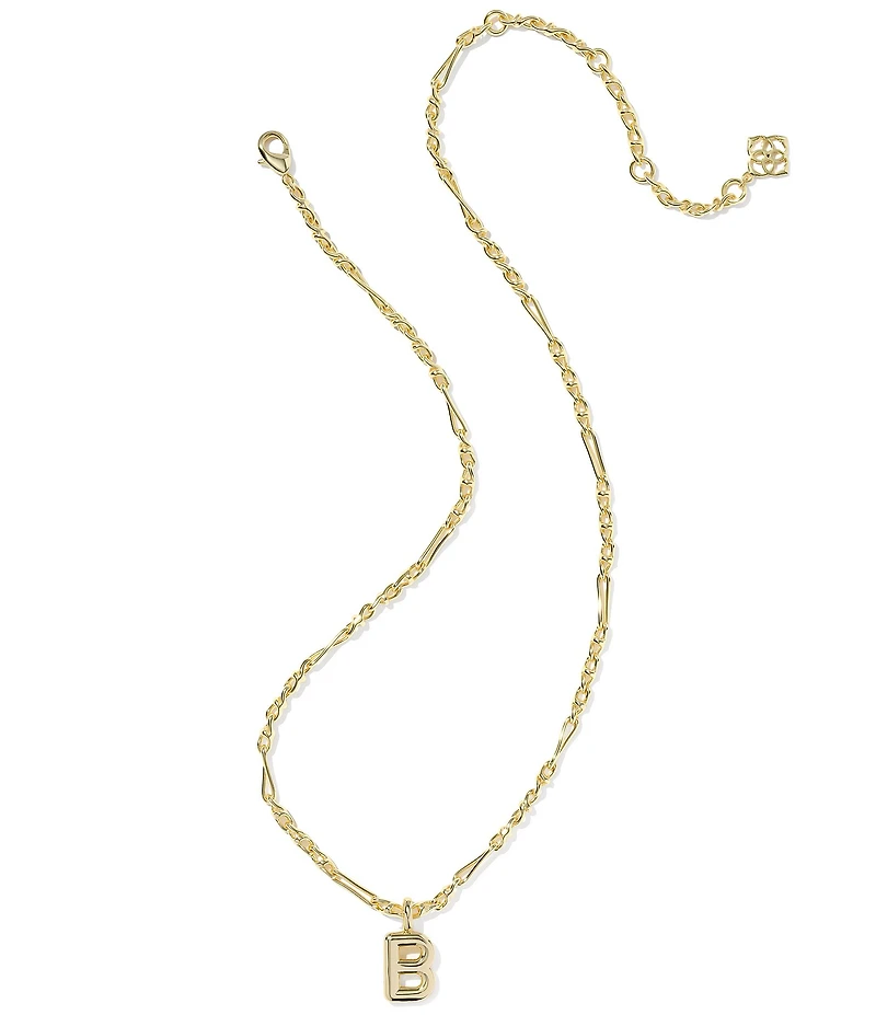 Kendra Scott Bubble Gold Letter Short Initial Pendant Necklace