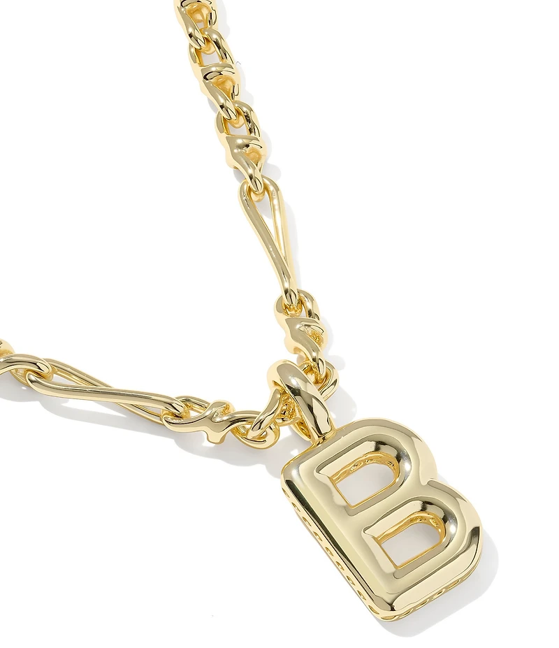 Kendra Scott Bubble Gold Letter Short Initial Pendant Necklace