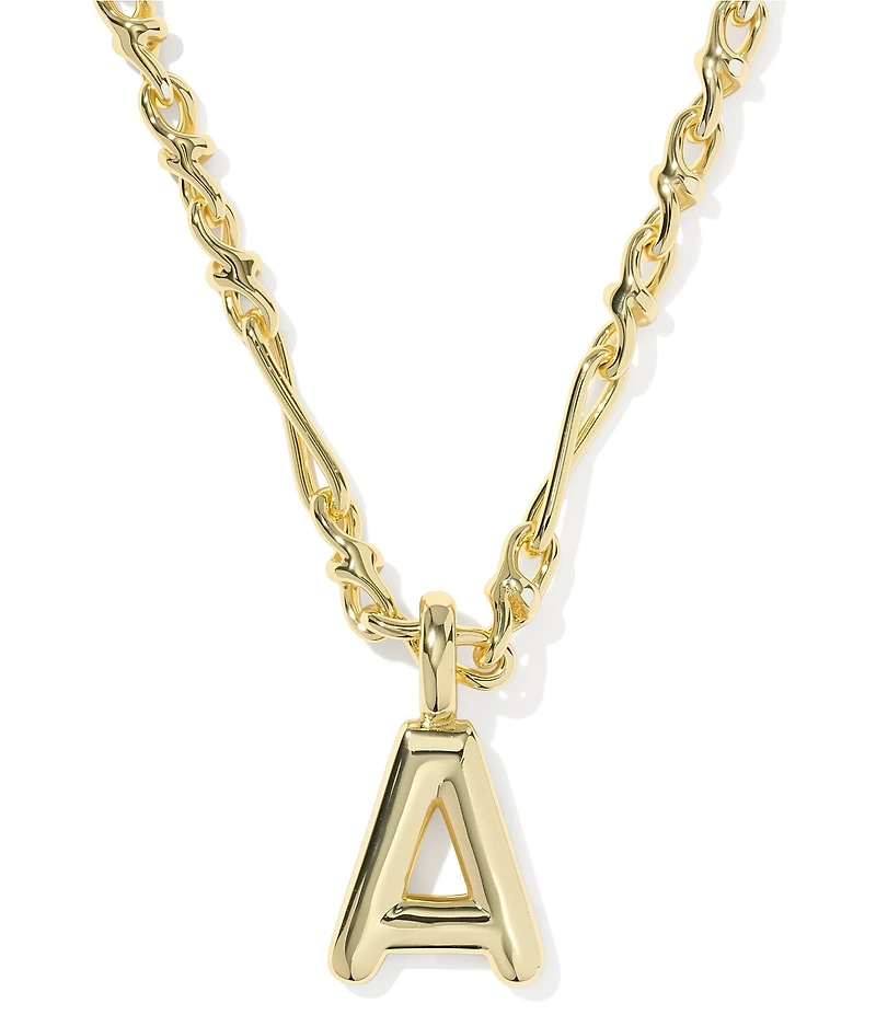 Kendra Scott Bubble Gold Letter Short Initial Pendant Necklace