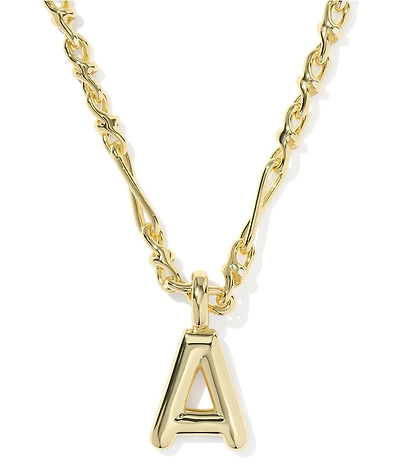 Kendra Scott Bubble Gold Letter Short Initial Pendant Necklace
